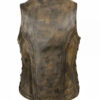 Women's Eagles Talon Distressed Brown Vest