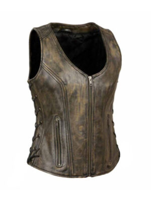 Women's Eagles Talon Distressed Brown Vest