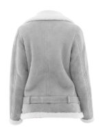 Women's Asymmetrical Zipper Shearling Jacket