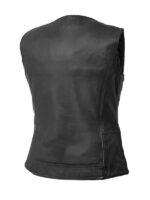 Women's Lolita Black Leather Vest