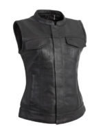 Women's Mandarin Collar Club Style Vest