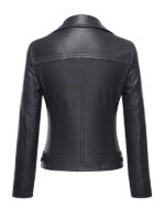 Women's Black Motorcycle Leather Jacket