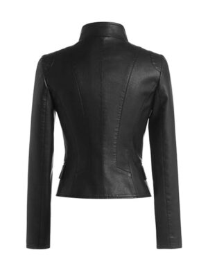 Women's Stand Collar Style Faux Jacket