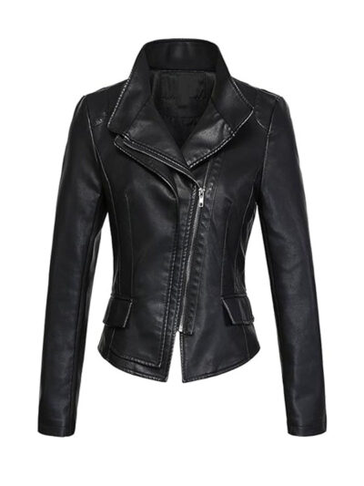 Women's Stand Collar Style Faux Jacket