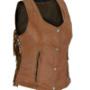 Women's High Mileage Fringe Leather Vest