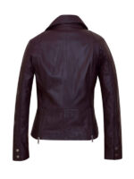 Women's Purple Motorcycle Leather Jacket