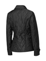 Women's Quilted Black Satin Jacket