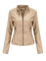 Women's Slim Fit Faux Leather Jacket