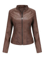 Women's Slim Fit Faux Leather Jacket