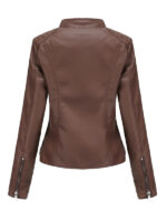 Women's Slim Fit Faux Leather Jacket