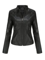 Women's Slim Fit Faux Leather Jacket