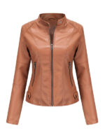 Women's Slim Fit Faux Leather Jacket