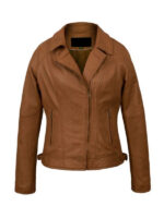 Women's Viki Tan Leather Jacket