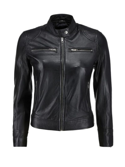 Women's Biker Style Black Jacket