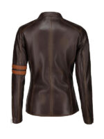 Women's Distress Biker Leather Jacket