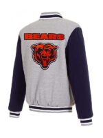 Chicago Bears varsity jacket With this timeless varsity jacket that features the recognizable Bears emblem and colors, you can show off your team pride.