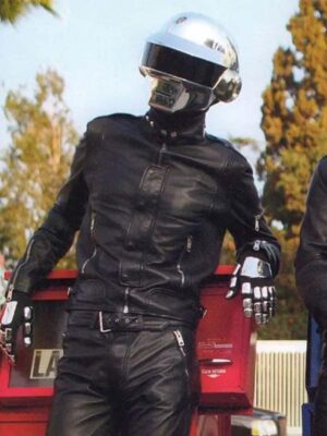 Daft Punk Electronic Duo Black Leather Jacket