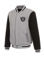 Gray And Navy Riders NFL Varsity Jacket