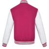 Men's Pink And White Varsity Jacket