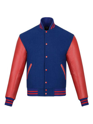 Men's Red And Blue Varsity Jacket