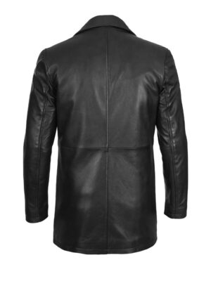 Men's Black 3/4 Length Car Coat