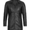 Men's Black 3/4 Length Car Coat