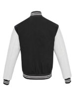 Men's Black And White Varsity Jacket