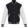 Men's Black And White Varsity Jacket