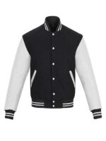 Men's Black And White Varsity Jacket