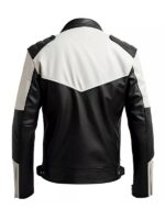 Men's Black And White Biker Jacket