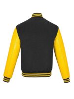 Men's Black And Yellow Varsity Jacket