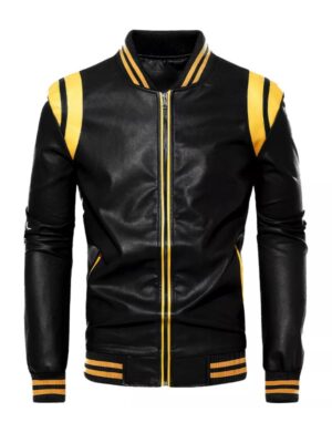 Men's Yellow Stripes Bomber Jacket