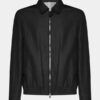 Men's Zip-up Black Denim Jacket