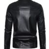 Men's Slim Fit Black Faux Jacket