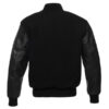 Men's Black Baseball Varsity Jacket