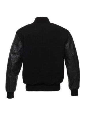 Men's Black Baseball Varsity Jacket