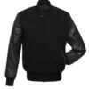 Men's Black Baseball Varsity Jacket