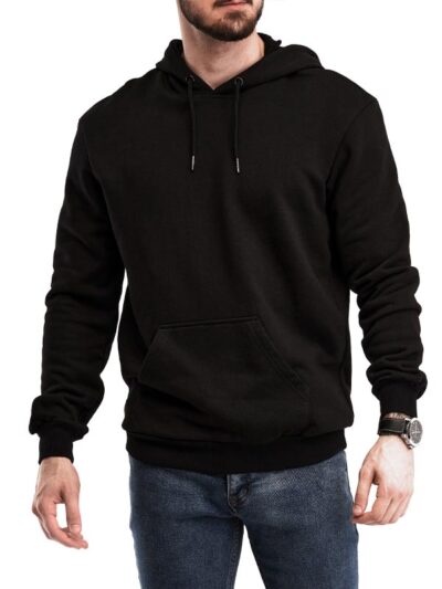 Men's Black Pullover Hoodie