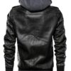 Men's Black Flavor Hooded Faux Jacket