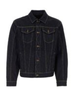 Men's Black Multi Pockets Denim Jacket