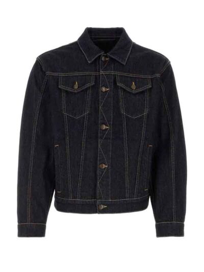 Men's Black Multi Pockets Denim Jacket