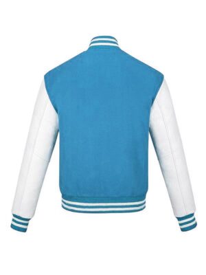 Men's Blue And White Varsity Jacket