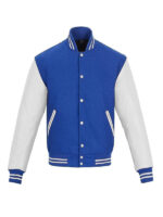 Men's Blue And White Varsity Jacket