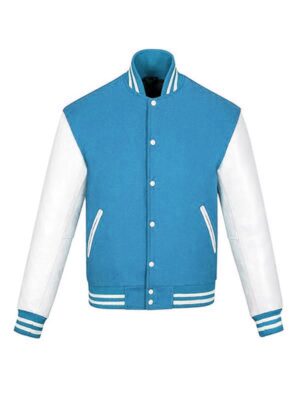 Men's Blue And White Varsity Jacket