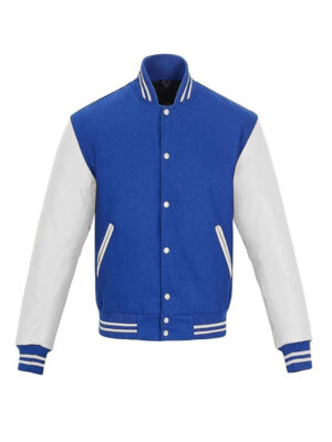 Men's Blue And White Varsity Jacket