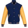 Men's Blue And Yellow Varsity Jacket