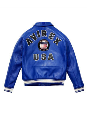 Americans Avirex Blue Leather Jacket