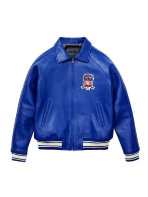Americans Avirex Blue Leather Jacket
