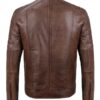 Men's Coffee Brown Biker Leather Jacket