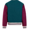 Colorblocked Woll Blend Varsity Jacket